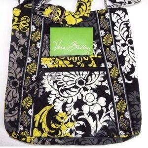 Vera Bradley Baroque Black Yellow Floral Crossbody Hipster